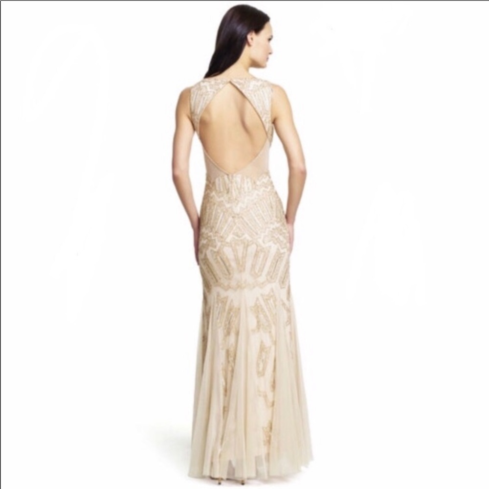 Heavily beaded vintage inspired gown